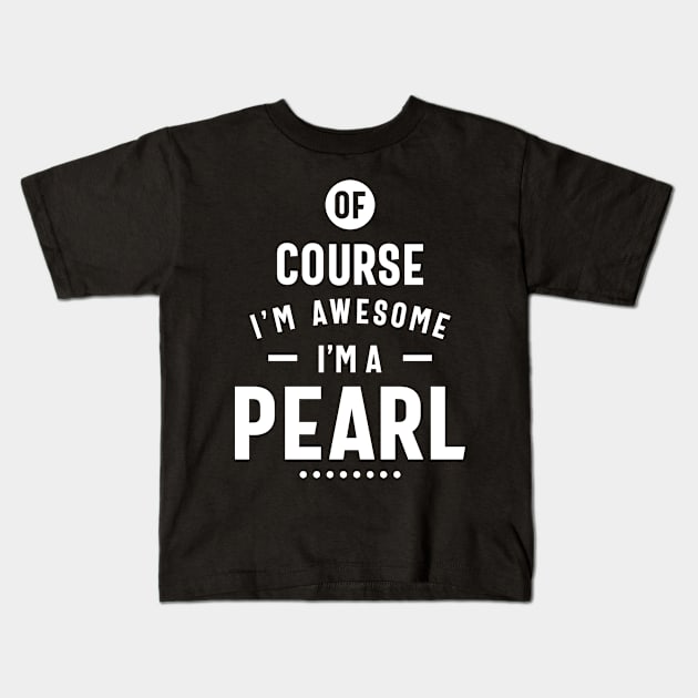 Pearl Personalized Name Birthday Gift Kids T-Shirt by cidolopez